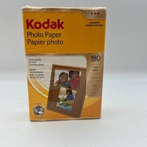 Kodak Photo Paper 4x6 Glossy 180 Sheets Instant Dry New Sealed Photography Photo